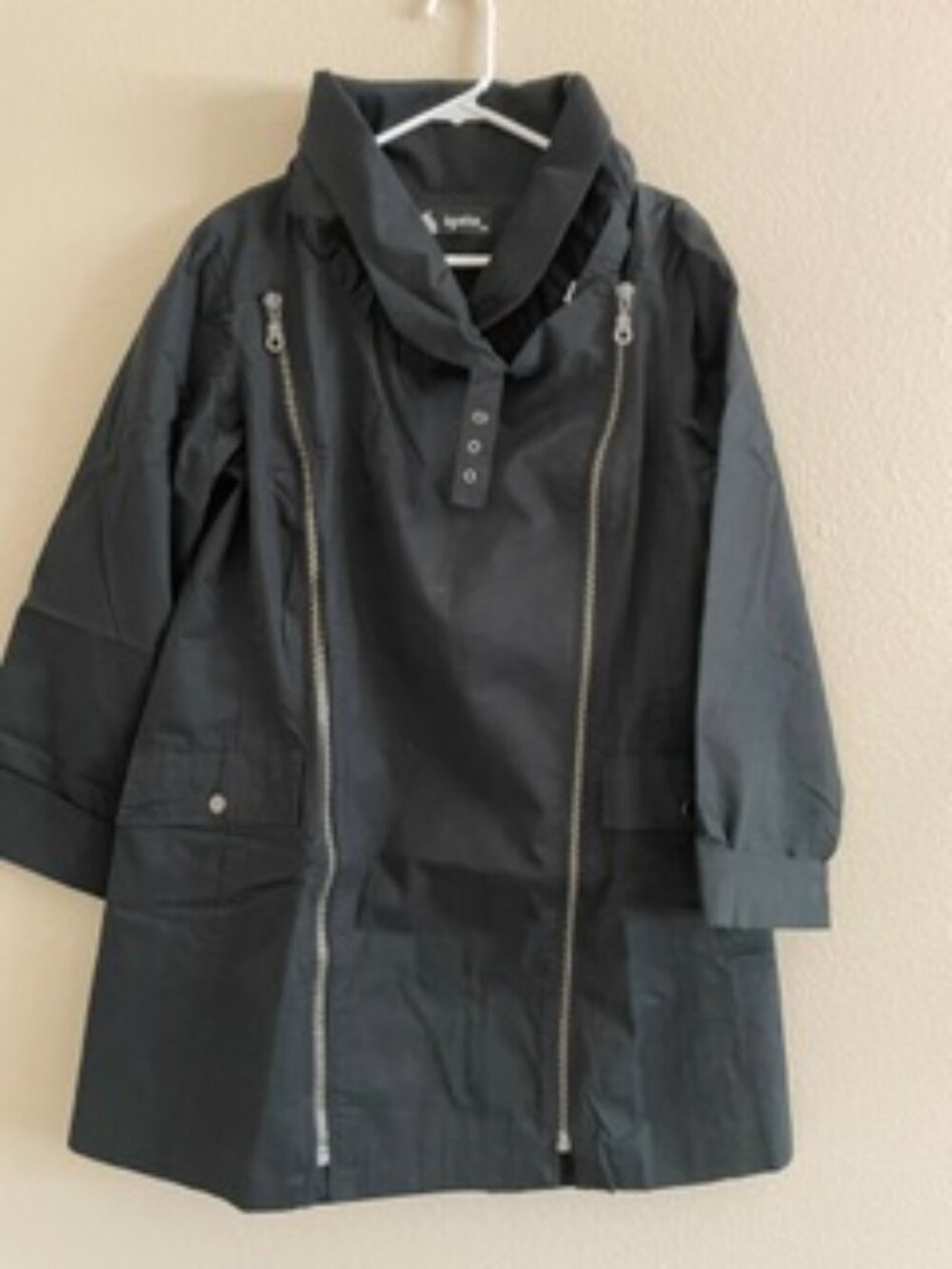 Women's Black Multi zippered Jacket
